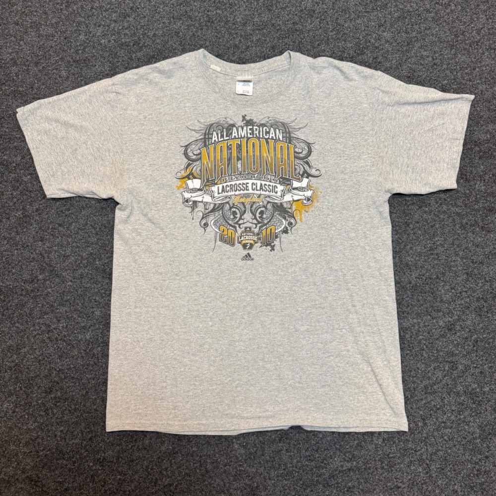 Gildan 2010 All American National Lacrosse Classic T-Shirt Gray Mens Large
